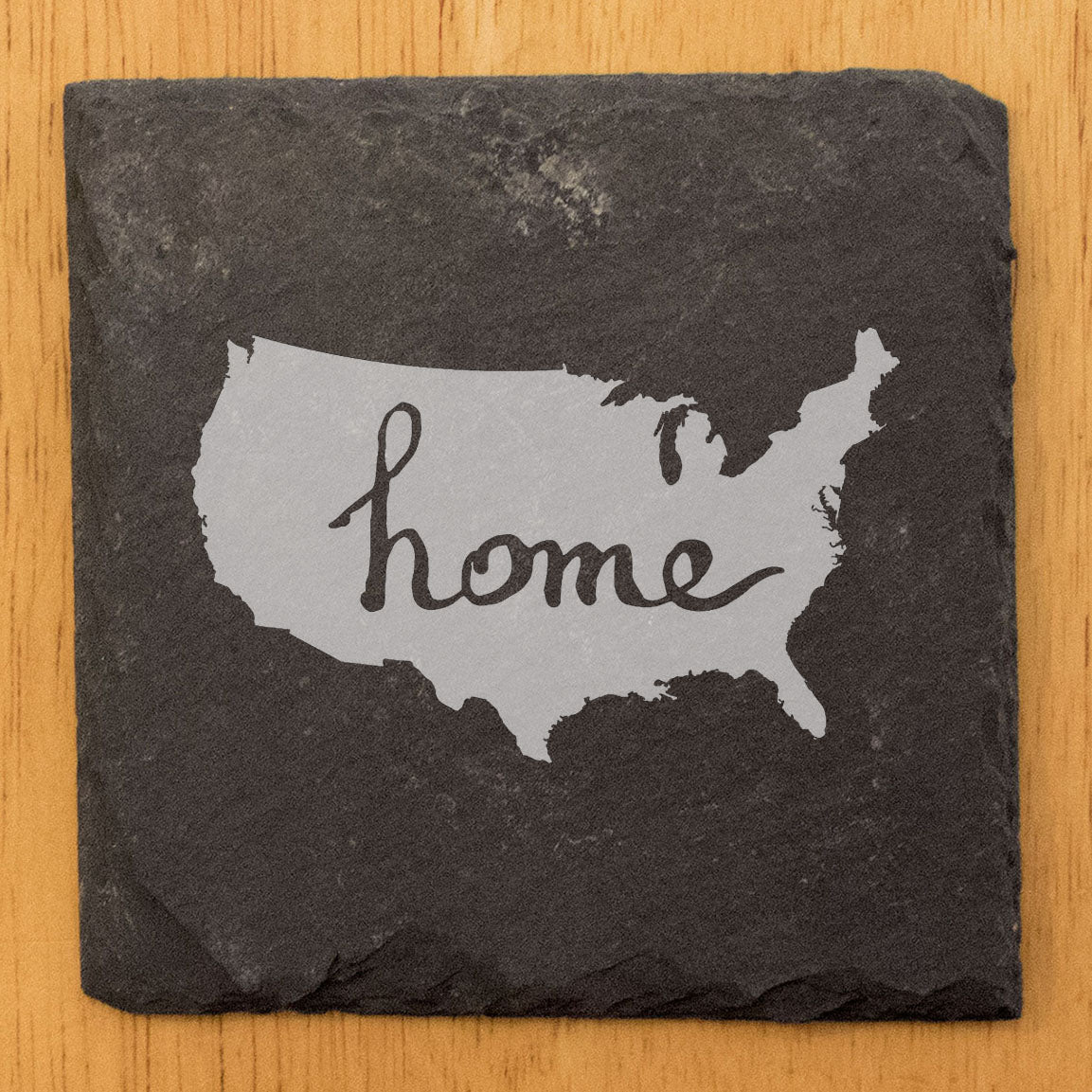 American Pride: Heartfelt USA Coasters in Slate