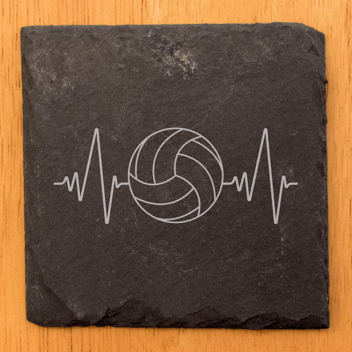 Set, Spike, Love: Heartbeat Volleyball Coasters