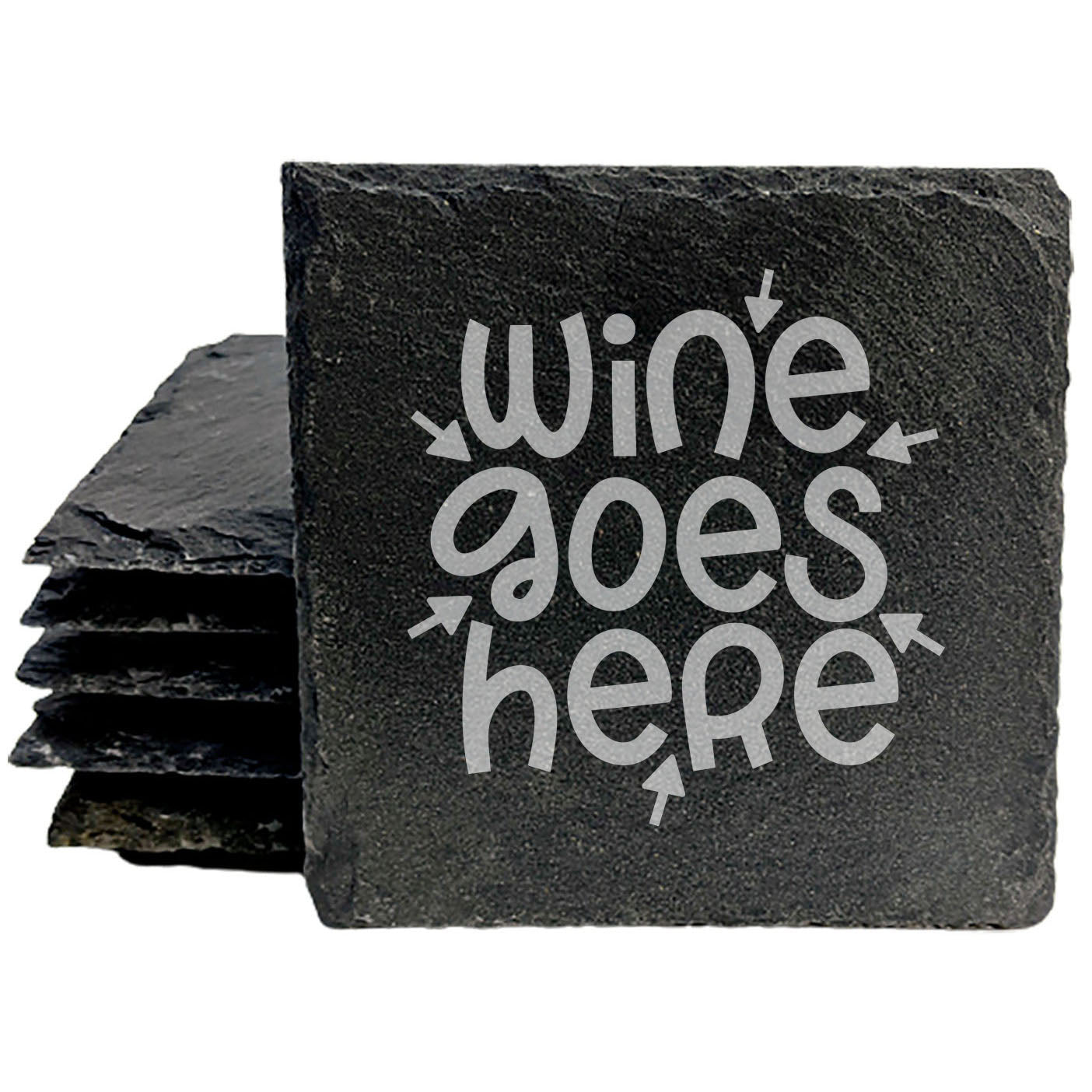 The Cure for Thirst: Wine Goes Here Coasters