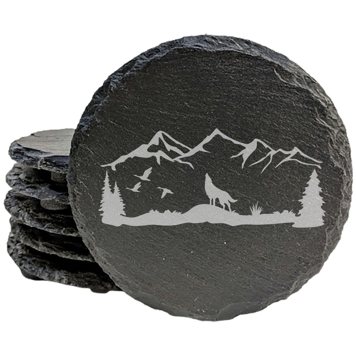 Call of the Wild: Howling Wolf Coasters with Geese