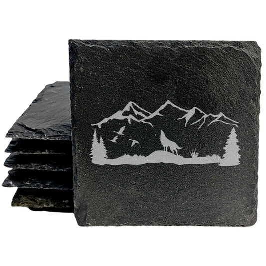 Call of the Wild: Howling Wolf Coasters with Geese