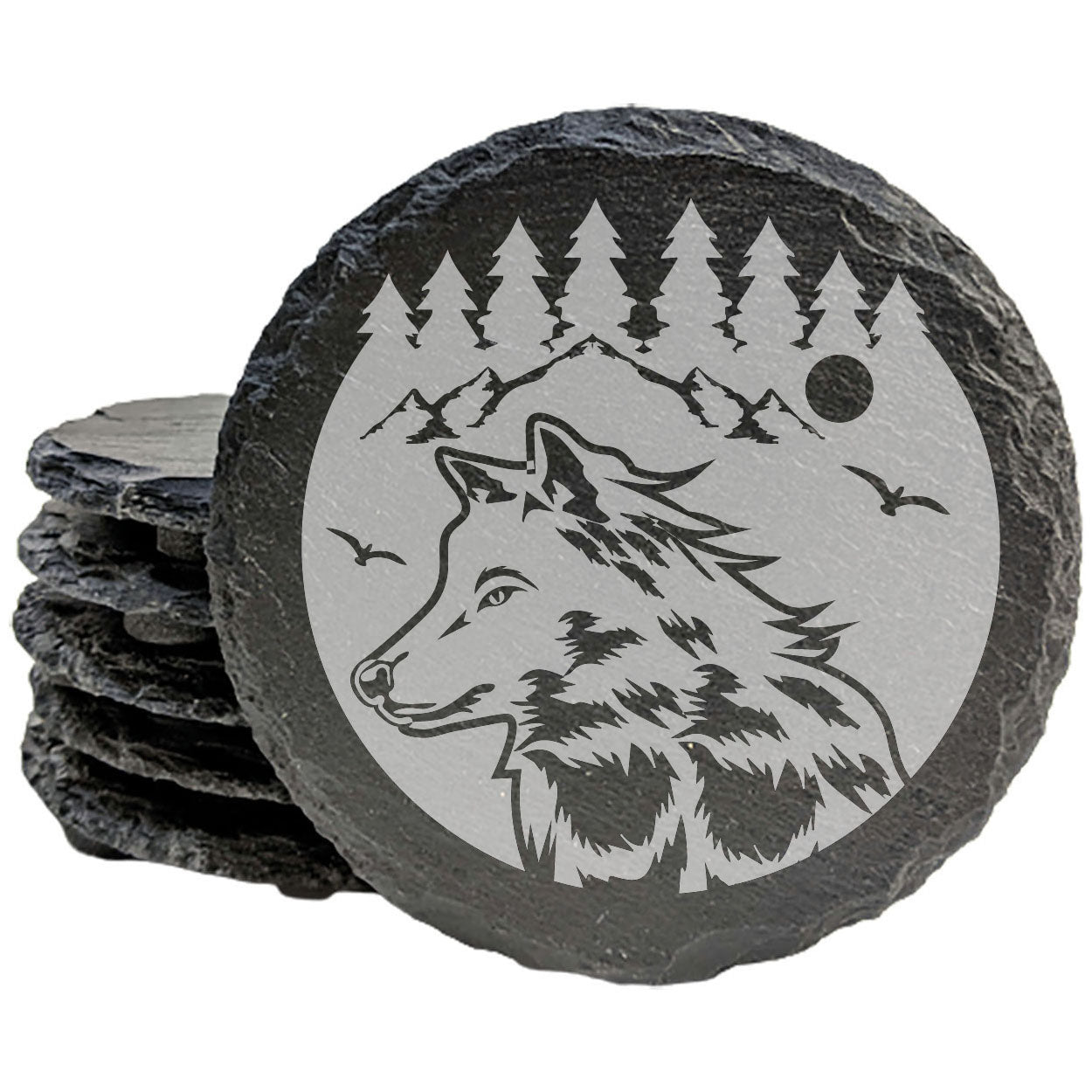 Wild &amp; Free: Wolf Spirit Coasters for Nature Lovers