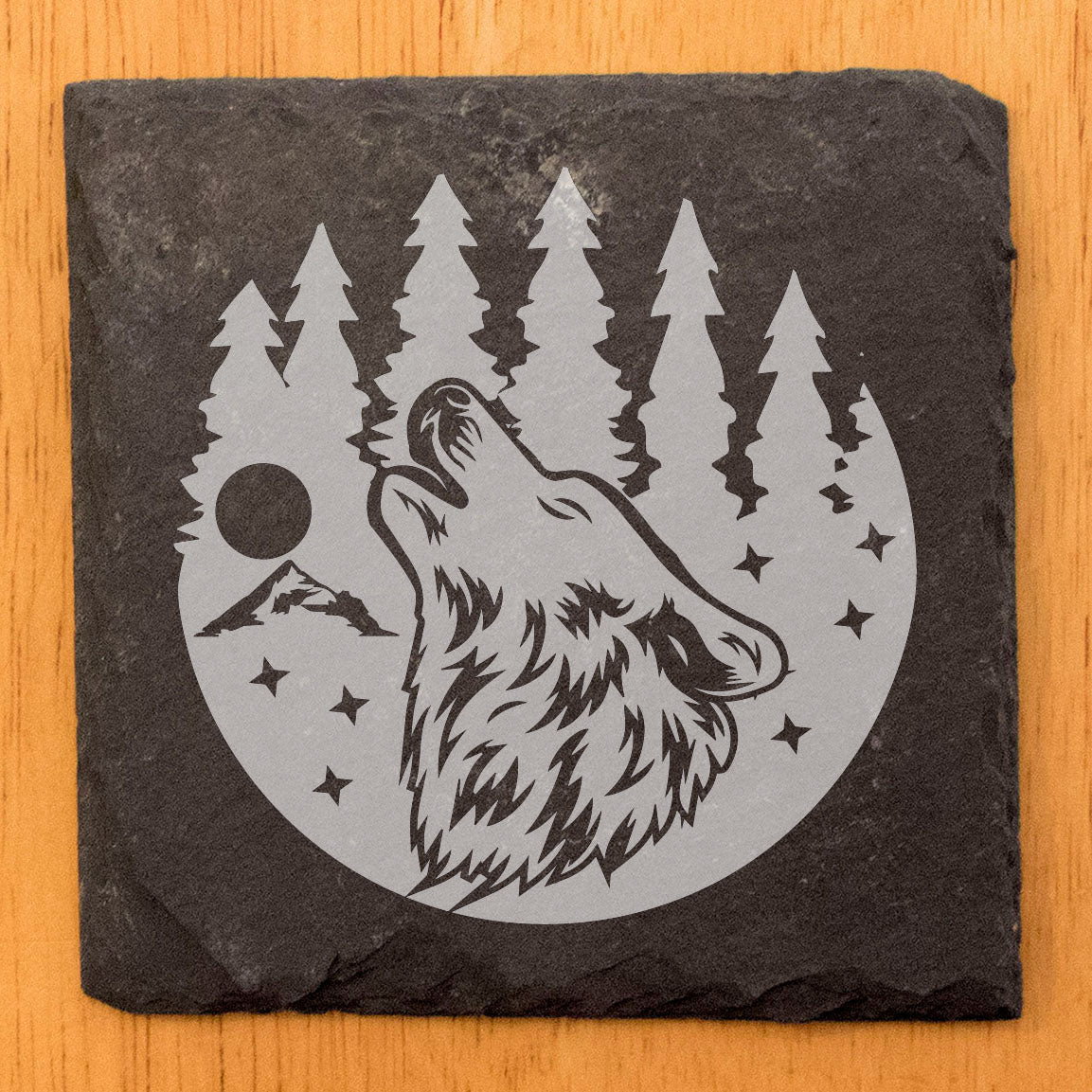 Wolf Spirit: Howling at the Moon Coasters with Style
