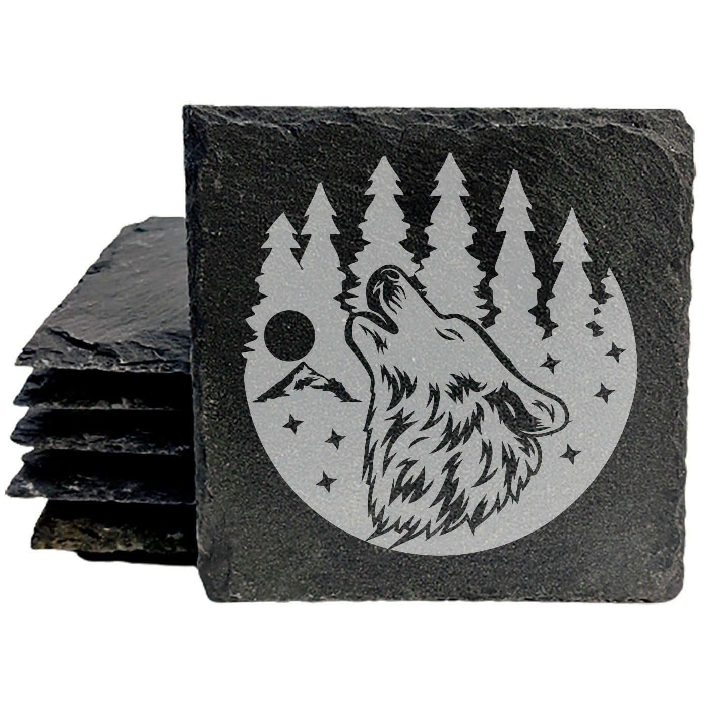 Wolf Spirit: Howling at the Moon Coasters with Style