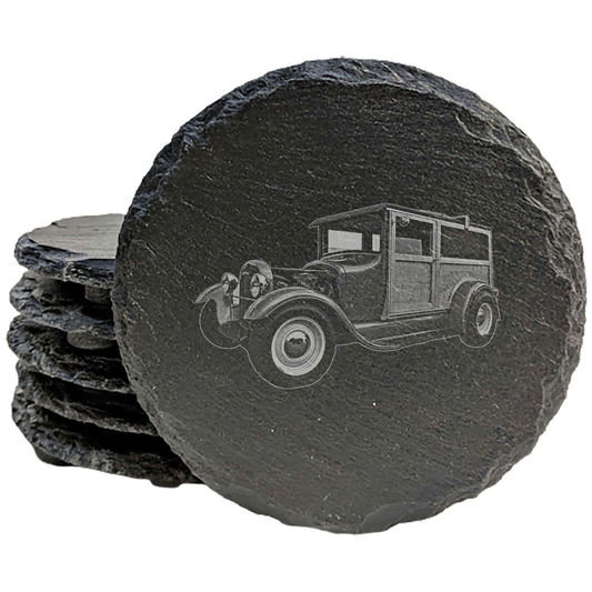 Catch a Wave: Woody Hot Rod Coasters for Your Beach Getaway
