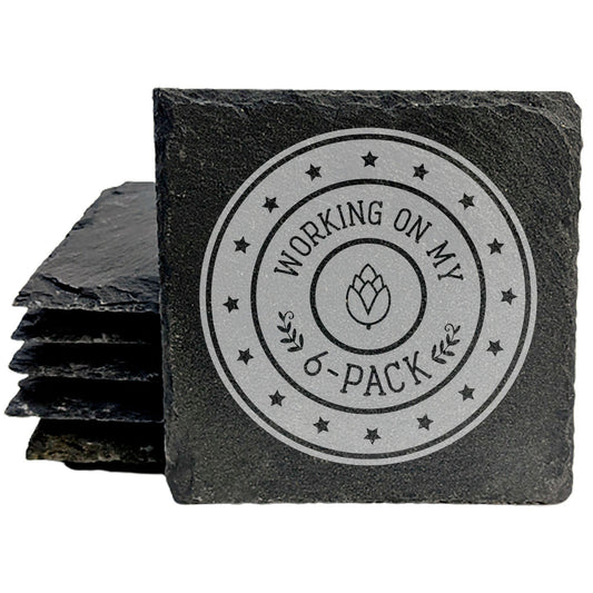 Honing My 6-Pack: Funny Beer Coasters with Hops