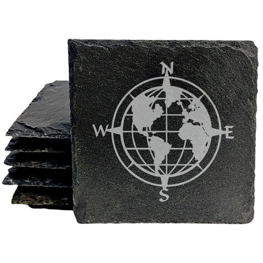 Navigate Your World: Compass &amp; Globe Coasters for Adventurers