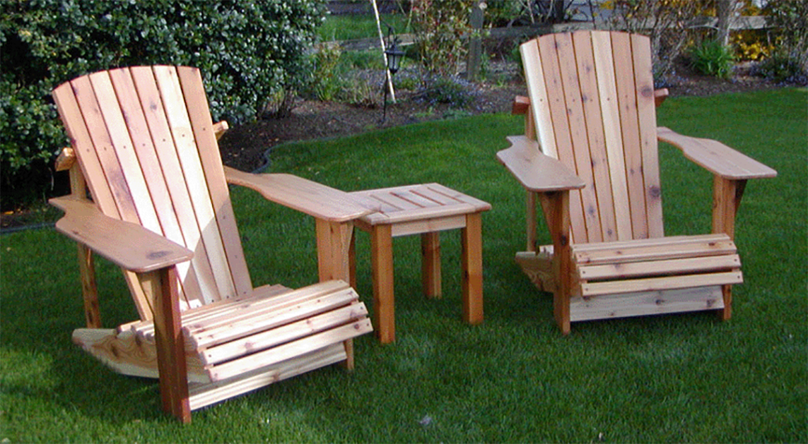 Classic Cedar Adirondack Chairs (Pair)